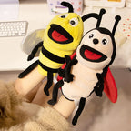 Insect Plush Hand Puppet Storytelling Bee Ladybird Butterfly Soft Stuffed Plush Toys Early Education Hand Finger Story Puppet