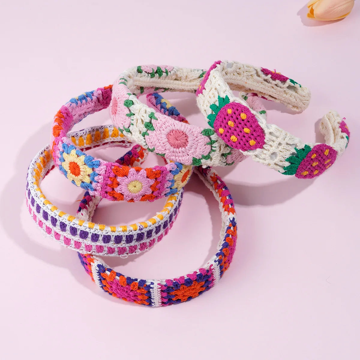 NEW Knitted Headband Bohemian Style Summer Seaside Vacation Handmade Head Band Hair Accessories for Women Girls