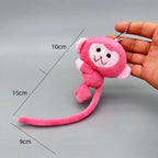 Long Tailed Monkey Keychain Cartoon Plush DIY Doll Pendant Backpack Accessory Gift for Children Girls