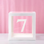 Transparent Letter Balloon Box Baby Shower Decorations Happy Birthday Wedding Decor 1st Birthday Party Supplies Balloon Box