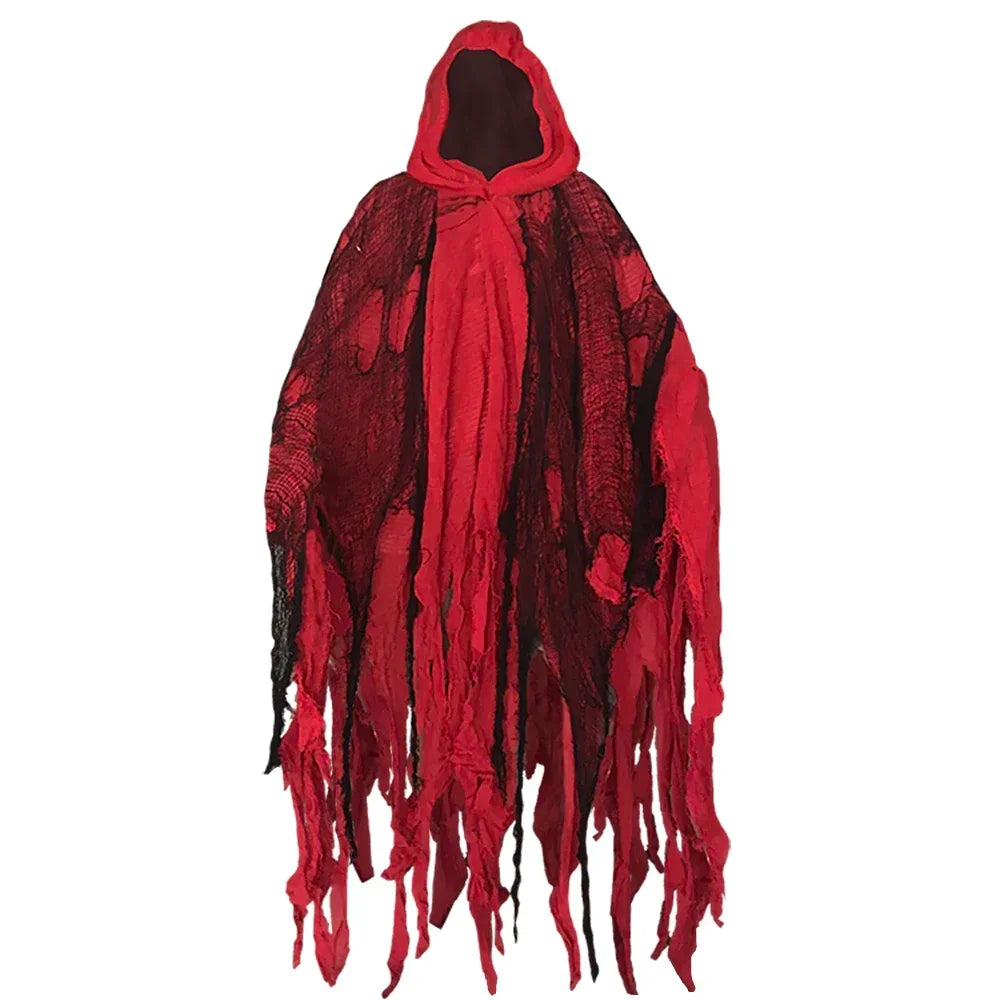 Horror Zombie Tattered Hooded Capes Unisex Halloween Ghost Dementors Cosplay Costume Day of The Dead Party Props Cloaks