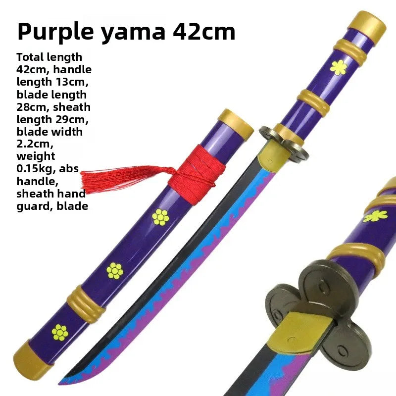 42cm/16.53in Anime Zoro Katana Swords Model Samurai Props Cosplay Peripherals Wooden With Sheath Collectible Ornaments Boys Toys