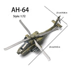 1 Piece DIY Puzzle Building Blocks Military Model Assemble Collection Toys F14 F35 B2 Fighter AH64 Helicopter Model Ornament Toy