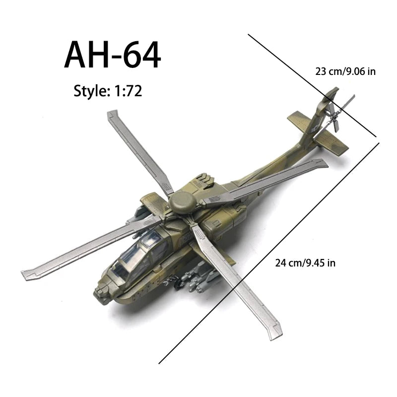 1 Piece DIY Puzzle Building Blocks Military Model Assemble Collection Toys F14 F35 B2 Fighter AH64 Helicopter Model Ornament Toy