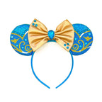 Frozen Elsa Mickey Mouse Ear Headband Sparkling Purple Bow Hair Hoops for Party Valentine Day Gift Holiday Hair Accessories