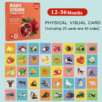 Baby Visual Stimulation Cards Montessori High Contrast Flash Card Infant Gift For Children Cognition Toy