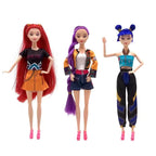 Kpop Rumi Mira Zoey Vinyl Doll Anime Hunters Girl 11 Inch Articulated With Theme Music Cute Toy 3PCS Set Gift for Kids Girl Fans