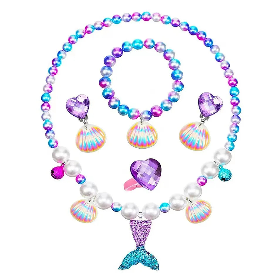Girls Cosplay Lovely Little Mermaid Ariel Prom Princess Costumes Kids Summer Casual Dress Halloween Birthday Party Dress Up 2026