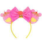 2026 Trip Mouse Ears Headband for Girls Women Sequin Castle 5"Bow Hairband Festival Party Cosplay DIY Hair Accessories