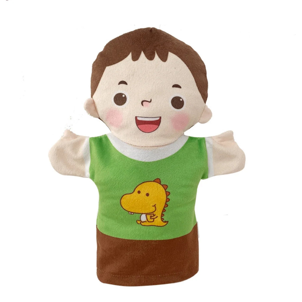 25cm Sweet Family Hand Puppet Dolls Early Education Learning Stuffed Plush Toys Cospaly Hand Finger Puppets for Children Gifts