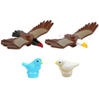 MOC Animal Scene Building Blocks Zoo Ducks Cat Dog Penguin Eagle Dove Wolf Bear Deer Shark Snake Mice Sheep DIY Toys Bricks K055