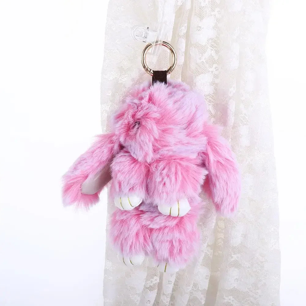 Pendant Plush Toy Bags Pendant Jewelry Ornament Fluffy Toy Doll Plush Bunny Keyring Plush Bunny Keychain Rabbit Fur Keychain
