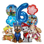 9pcs Cartoon Paw Patrol Dog Chase Balloon Birthday Decoration Number Aluminum Balloons Set Kids Party Supplies Gift Favor Decor