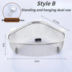 Kitchen Tools Stainless Steel Sink Drain Basket Triangle Food Filter Organizer Shelf Rack Drainier Household Accessories
