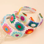 NEW Knitted Headband Bohemian Style Summer Seaside Vacation Handmade Head Band Hair Accessories for Women Girls