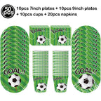 Soccer Theme Disposable Tableware Set Paper Plates Cups Napkins Tablecloth Boys Sports Football Birthday Party Decor Supplies