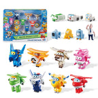Super Wings Toys, Transformable Toys 2 Inch, Airplane Toy for Kids 3-5 Years Old, 15 Packs Transforming Jet Playset, Real Mobile