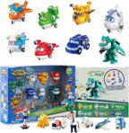 Super Wings Toys, Transformable Toys 2 Inch, Airplane Toy for Kids 3-5 Years Old, 15 Packs Transforming Jet Playset, Real Mobile