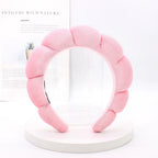 Sponge Spa Headband Velvet Washing Face Wide Padded Headband Skin Care Makeup Removal Shower for Women Girls Hair Accessories