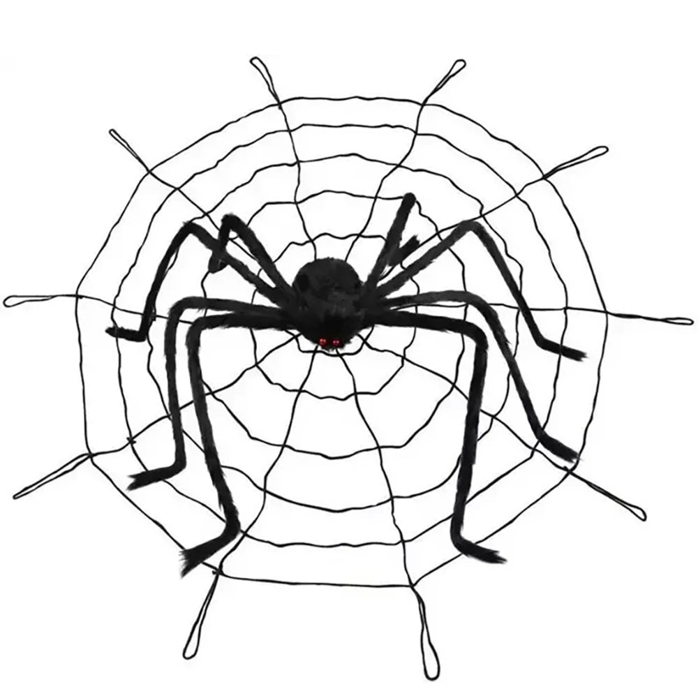 Large Black Spider for Halloween, Giant Spider Decoration, Professional Accessories, for Outdoor Yard, Scary Decoration