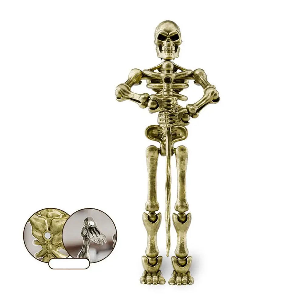 Halloween Magnetic Middle Ages Skeleton Posable Skeleton Human Shape Bones Halloween Haunted House Horror Props Skeleton Doll
