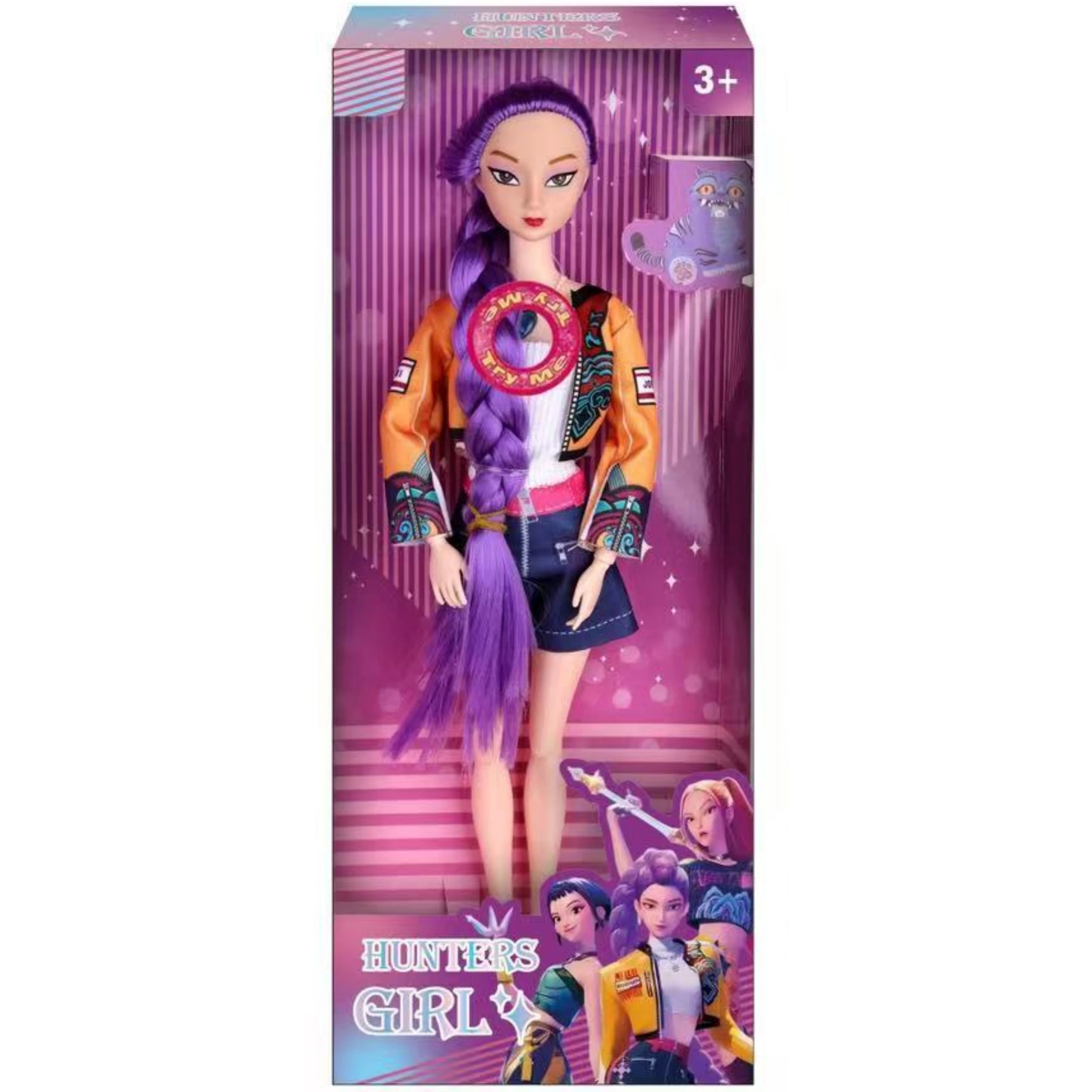 Kpop Rumi Mira Zoey Vinyl Doll Anime Hunters Girl 11 Inch Articulated With Theme Music Cute Toy 3PCS Set Gift for Kids Girl Fans