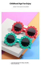 2024 New Sunglasses, Cartoon Children's Glasses For Boys And Girls, Cute Small Flowers, Little Daisy Baby Sunglasses