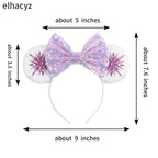 Mickey Cartoon Olaf Headbands for Kids Cute Snowman Ears Hair Accessories Women Elsa Frozen Hairband Girls Cosplay Headwear Gift