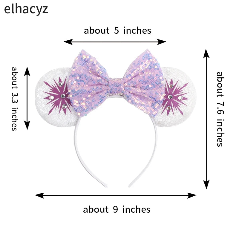 Mickey Cartoon Olaf Headbands for Kids Cute Snowman Ears Hair Accessories Women Elsa Frozen Hairband Girls Cosplay Headwear Gift