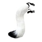 Faux Fur Fox Tail Cat Wolf Cosplay Costume Set with Plush Mask Fluffy Paw Gloves for Halloween And Christmas Party Accessories