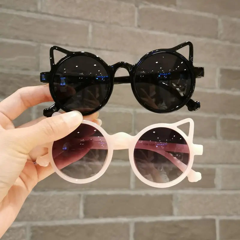 Girls Boys Cute Animal Cartoon Ears Sunglasses Outdoor Sun Protection Children Lovely Vintage Sunglasses Protection Classic Kids