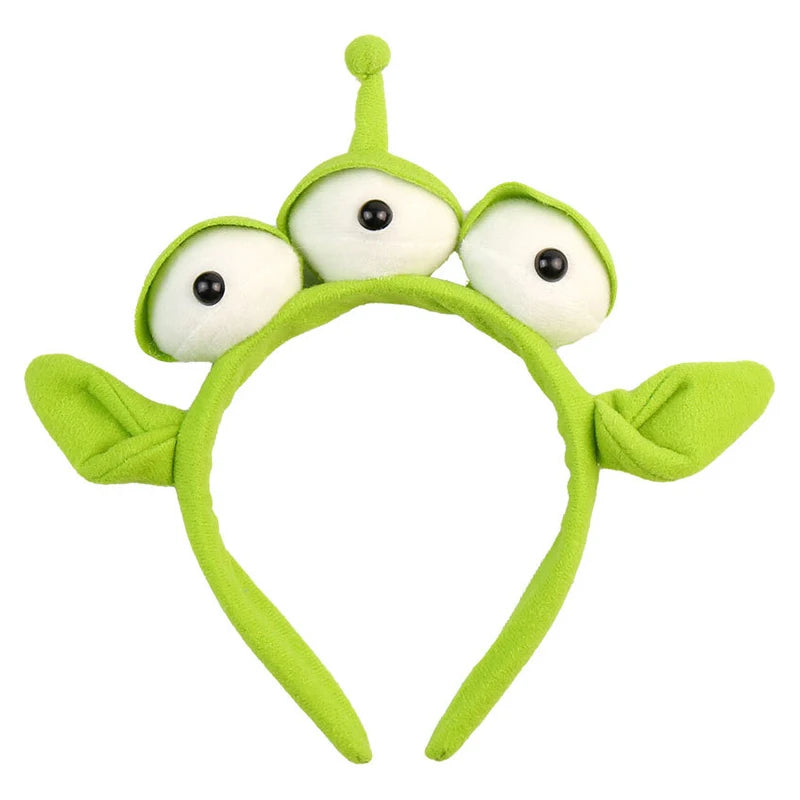 1/2PCS Three-Eyed Alien Headband Halloween Monster Plush Cute Headwear Hat Accessories For Theme Party Girls And Kids