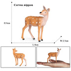 Oenux Forest Deer Animals Simulation Wild White-Tailed Elk Action Figures Moose Figurines Model Decoration Toy Kids Xmas Gift