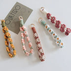 Korean Style Boho Phone Case Rope Keyring Bag Hanging Crochet Macrame Wristlet Phone Wristband DIY Craft Accessories
