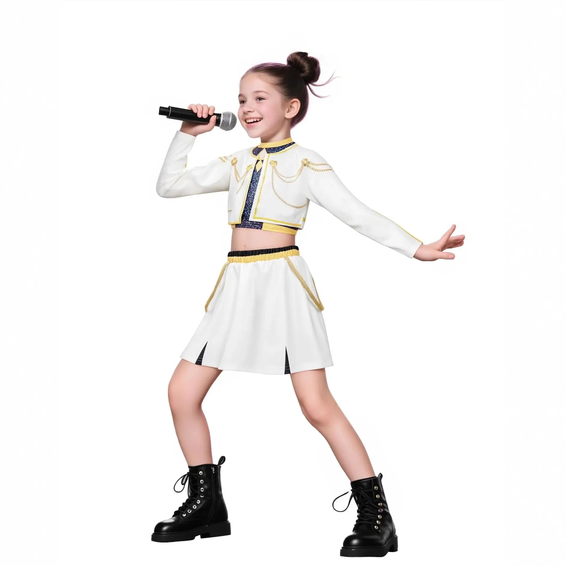 Girls Zoey Cosplay Girl Group Rumi Kids Costume Mira Outfit Favorite Stage Performance Clothes Halloween Animated Movie Dress Up