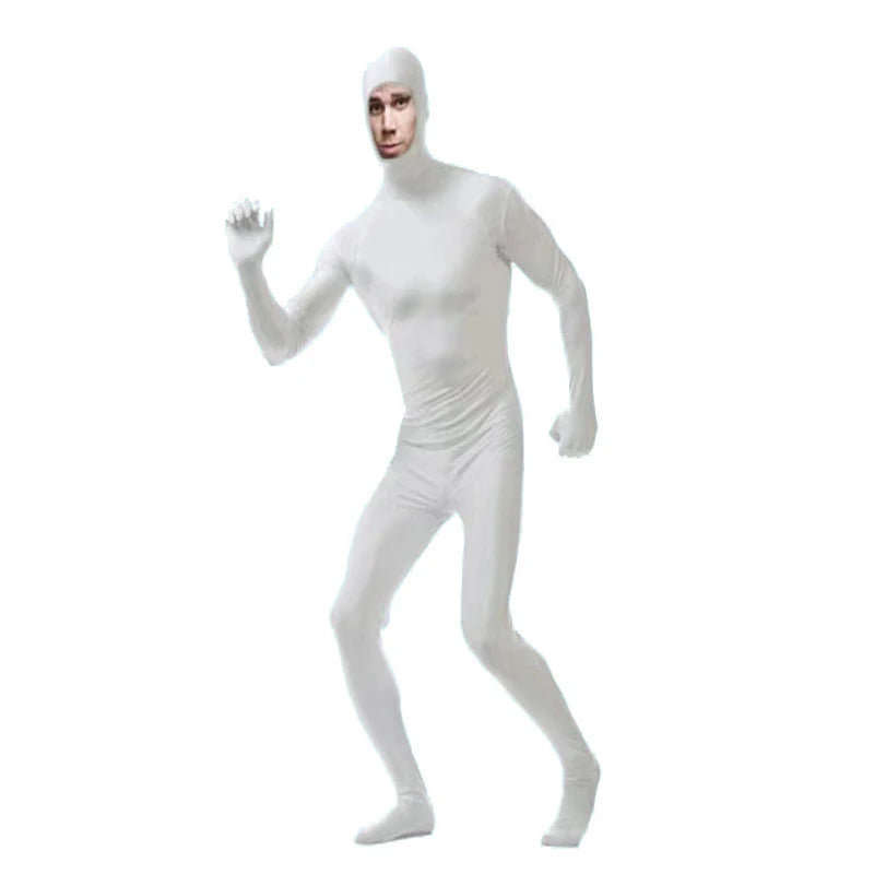24 Zentai Invisible Jumpsuit Cosplay Costume Bodysuits Halloween Carnival Skin Tight Suit Spandex Stretch Disappearing Jumpsuit