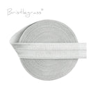 BRISTLEGRASS 2 5 10 Yard 5/8" 15mm Solid FOE Shiny Fold Over Elastic Spandex Satin Band Hair Tie Headband Dress Sewing Lace Trim