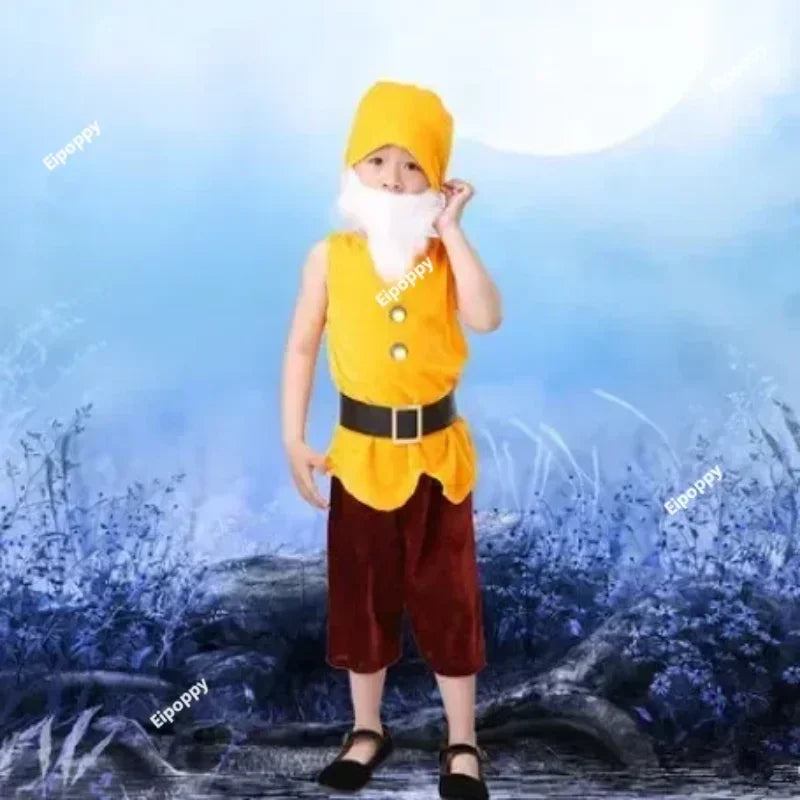 Carnival Cosplay Clothing Christmas Performance Seven Dwarfs Costume for Children Christmas Costumes for Kids Halloween