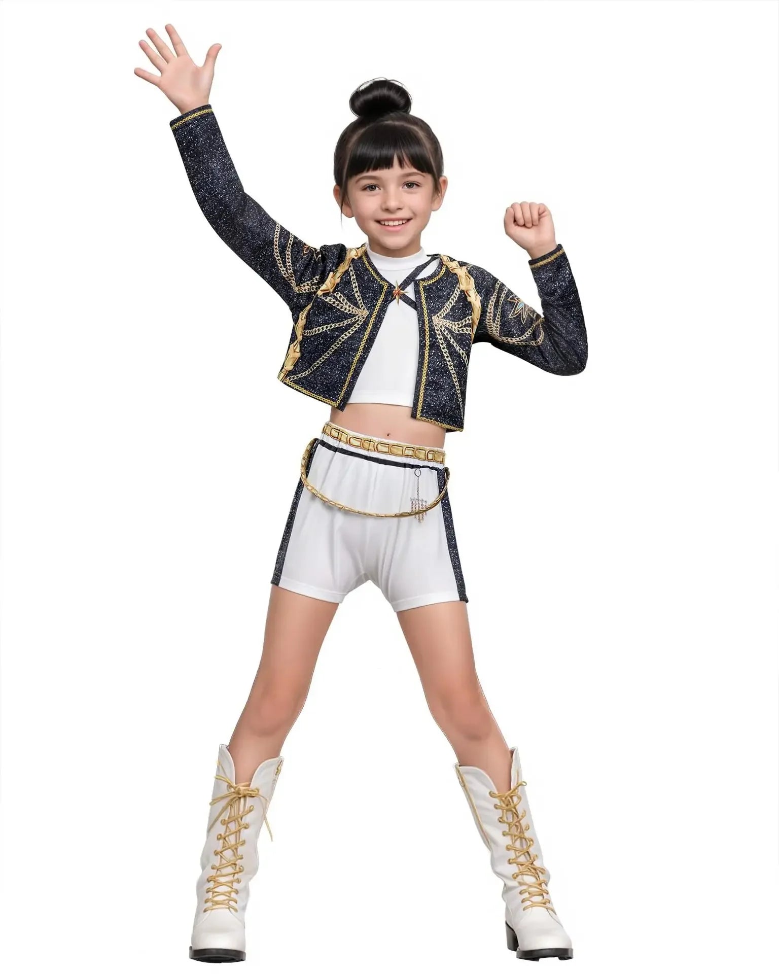 Girls Zoey Cosplay Girl Group Rumi Kids Costume Mira Outfit Favorite Stage Performance Clothes Halloween Animated Movie Dress Up