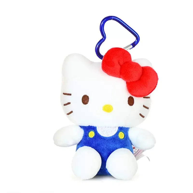 Kawaii Authentic Sanrio Hello Kitty  Kuromi Plush Doll Toys Pendant Cute Plush  Keychain Bag Pendant Christmas Gifts12CM