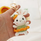 Cartoon Animal Doll Series Handmake Crochet Keychain Cute Sheep Doll Keyrings Crochet Puppy Keychains Gifts Custom Accessories
