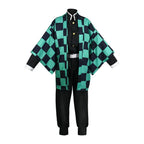 Anime Tanjirou Kamado Costume Anime Cosplay Men Kimono Uniform Halloween Party Demonias Women Clothes Kids Adult