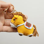 Funny Zebra Crochet Keyrings For Bag Pendant Handmake Animal Doll Knitting Keychain Cute Sheep Keyrings Gifts Custom Accessories