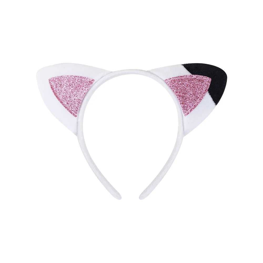 Girls Gabby Cosplay Headbands Glasses Wallet 3pcs Accessories Set Festival Birthday Party Headwear Dollhouse Halloween Costume