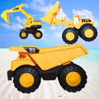 Medium-sized Engineering Vehicle Set Excavator Engineering Vehicle Bulldozer Set Boy Beach Toy Sliding Toy Car Strong And Fall-r