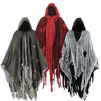 Horror Zombie Tattered Hooded Capes Unisex Halloween Ghost Dementors Cosplay Costume Day of The Dead Party Props Cloaks