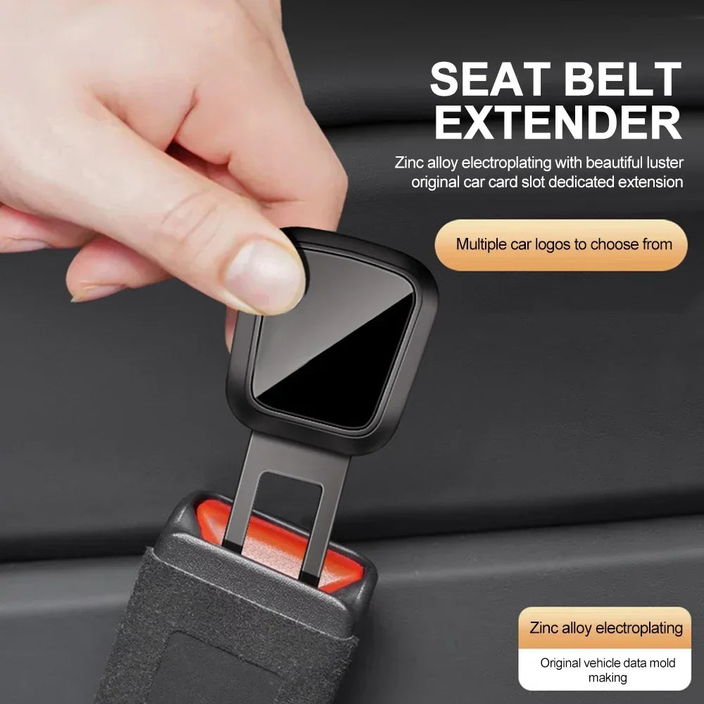1/2PCS Car Seat Belt Clip Extender Safety Seatbelt Lock Buckle Plug Thick Insert Socket Extender Safety Buckle For Tesla Porsche