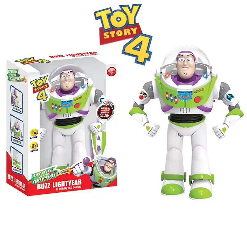New In Stock Toy Story Buzz Lightyear Electric Walking Robot Doll Action Figure Pixar Model Toy Suitable For Kids Birthday Gift