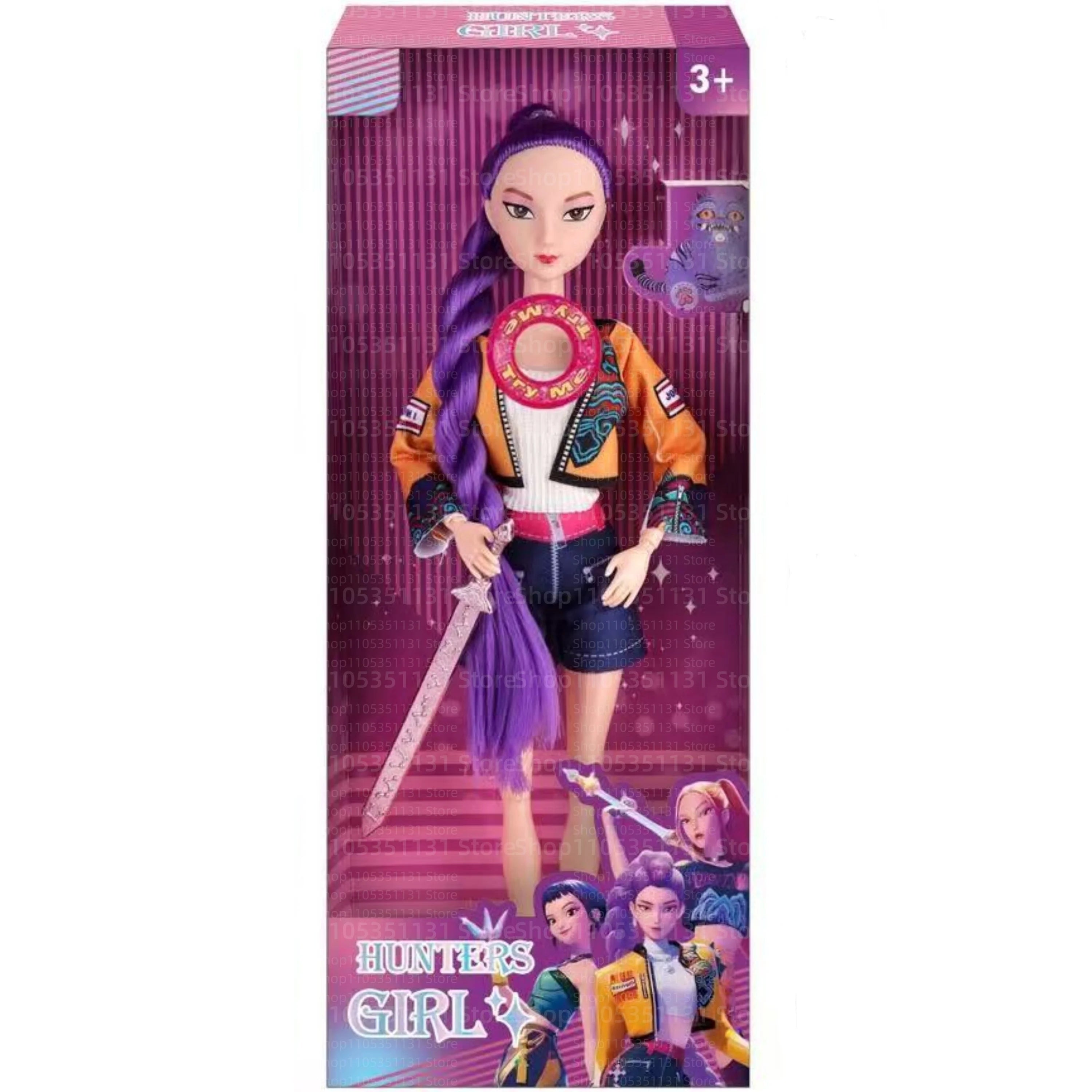 Kpop Rumi Mira Zoey Vinyl Doll Anime Hunters Girl 11 Inch Articulated With Theme Music Cute Toy 3PCS Set Gift for Kids Girl Fans