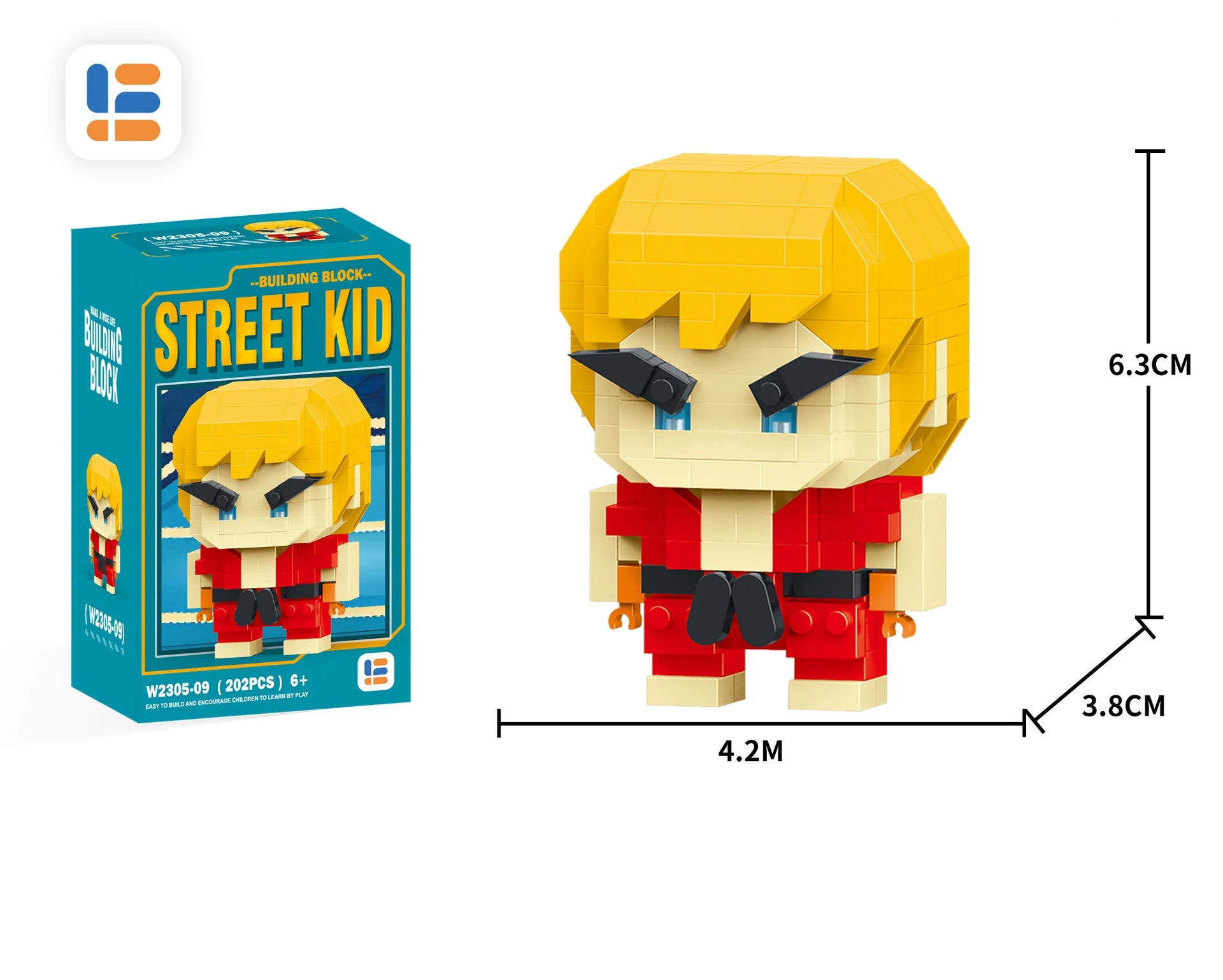 Anime Street Fighter Fighting Game Action Building Blocks KenMasters Hoshi Ryu ABS Kawaii Toys Building Blocks Gift For children